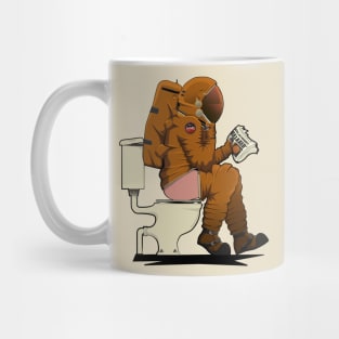 Mars Astronaut on the Toilet Mug